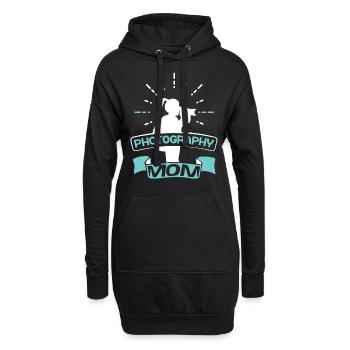 Fotografin Mama Fotografie Mutter Kamera - Hoodie-Kleid - Schwarz - Vorne