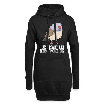 Amateurs de pinsons zèbres J’aime juste les pinsons zèbres - Sweat-shirt à capuche long Femme - noir - Devant