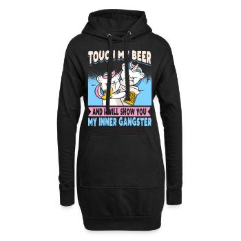 Amateur de bière Dicton de bière Buveur de bière - Sweat-shirt à capuche long Femme - noir - Devant