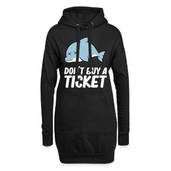 Don't buy a ticket - Dolphin - Sweat-shirt à capuche long Femme - noir - Devant