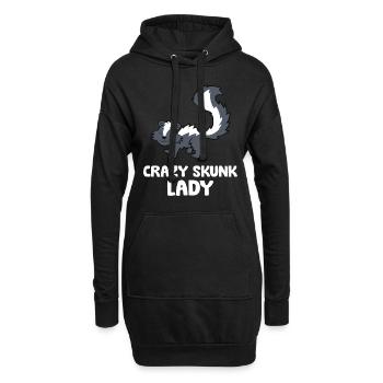 Femme mouffette folle - Sweat-shirt à capuche long Femme - noir - Devant