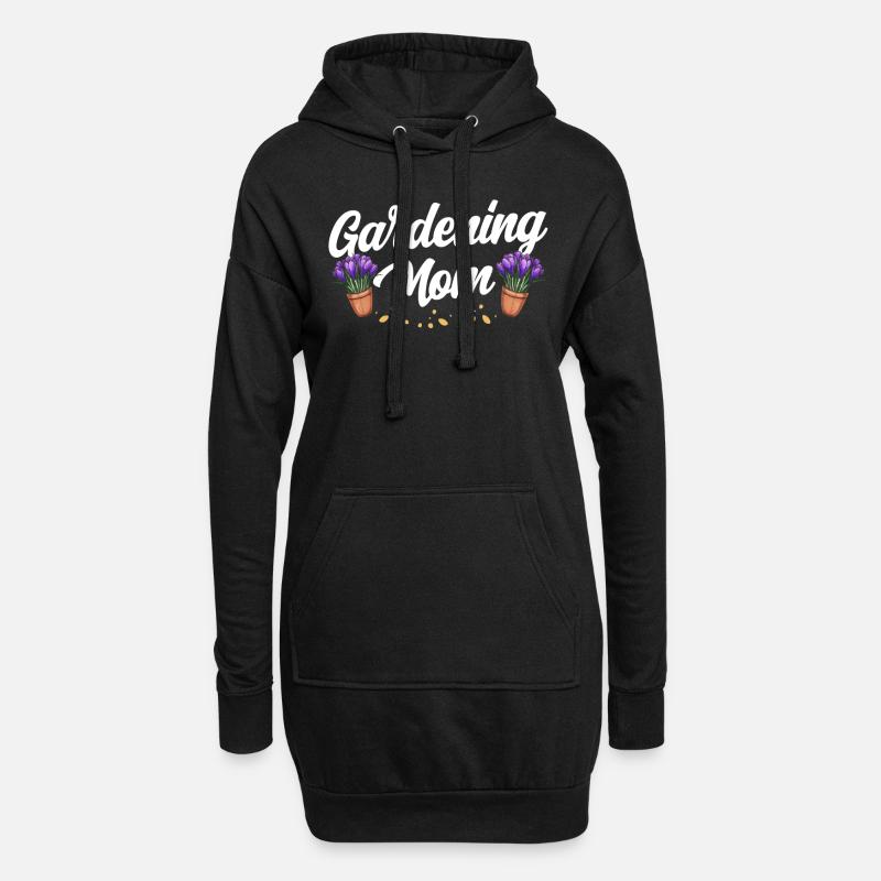 Garten Mama Gartenbau Gärtnerin Mutter - Hoodie-Kleid - Schwarz