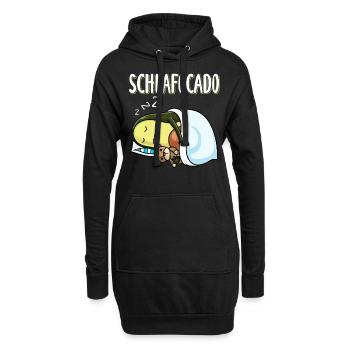 Schlafocado Schlafen Avocado Mit Plüschtier - Hoodie-Kleid - Schwarz - Vorne