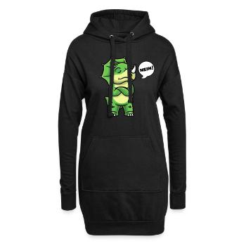 Sturer Triceratops Dinosaurier Nein Dino Jungen - Hoodie-Kleid - Schwarz - Vorne