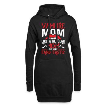 Vampire Mama Halloween - Sweat-shirt à capuche long Femme - noir - Devant