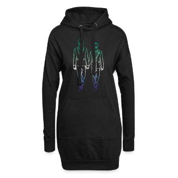 Schwuler Bräutigam Homosexuell Hochzeit Schwul - Hoodie-Kleid - Schwarz - Vorne
