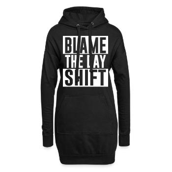Die Tagesschicht Verantwortlich Machen Beruf - Hoodie-Kleid - Schwarz - Vorne