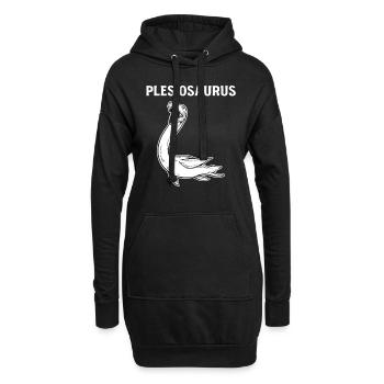 Plesiosaurus Dinosaur - Hoodie-Kleid - Schwarz - Vorne