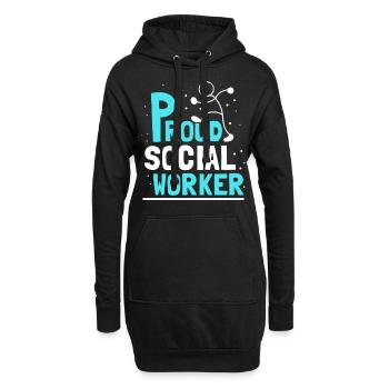 Stolzer Sozialarbeiter Sozialarbeit Ausbildung - Hoodie-Kleid - Schwarz - Vorne