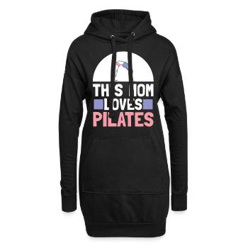 Cette mère aime l’amante de Pilates Mama Mami - Sweat-shirt à capuche long Femme - noir - Devant