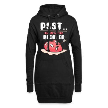 Psst Bitte Lassen Sie Mich Wieder Gesund Werden - Hoodie-Kleid - Schwarz - Vorne