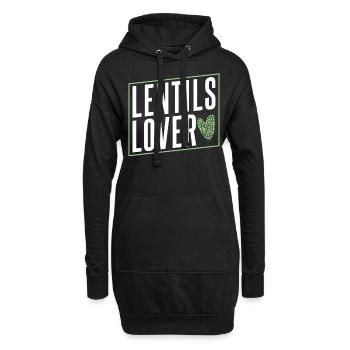 Amoureux des lentilles Lens Lovers Nourriture pour lentilles - Sweat-shirt à capuche long Femme - noir - Devant