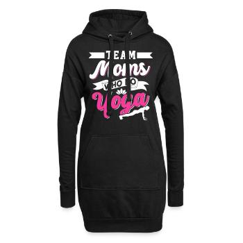 Mères d’équipe qui font du yoga Maman Maman Hobby - Sweat-shirt à capuche long Femme - noir - Devant