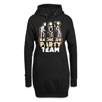 Junggesellenabschied Team Junggeselle Braut - Hoodie-Kleid - Schwarz - Vorne