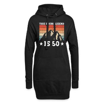 Randonnée 50e anniversaire Randonneurs 50 ans en plein air - Sweat-shirt à capuche long Femme - noir - Devant