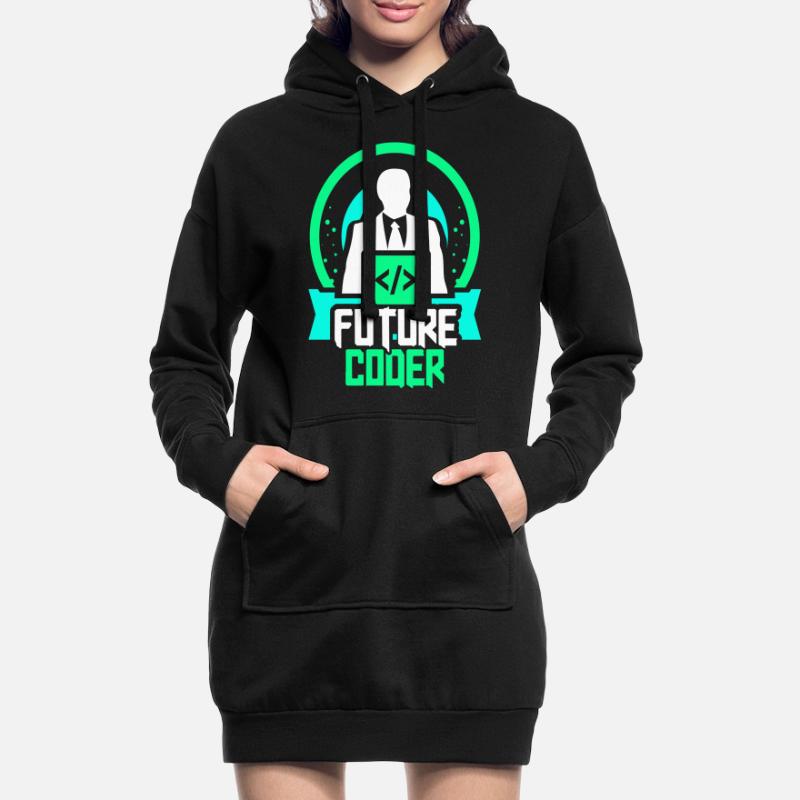 Code du programmeur de codage du futur codeur Sweat-shirt à capuche long Femme