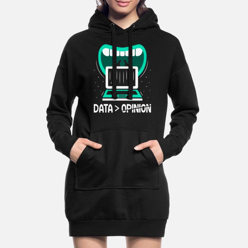 Data > Opinion Code Programmierer Coder Coding Hoodie-Kleid