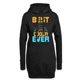 Meilleur programmeur de code de code de tous les temps - Sweat-shirt à capuche long Femme - noir - Devant