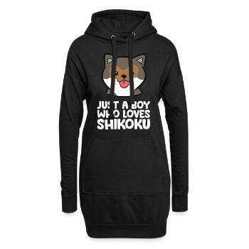 Nur ein Junge, der Shikoku-Hunde liebt - Hoodie-Kleid - Schwarz - Vorne