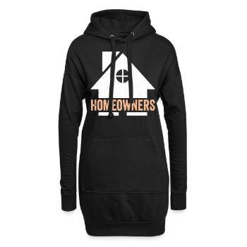 Hauseigentümer Hausbesitzer Hausherr Haus - Hoodie-Kleid - Schwarz - Vorne