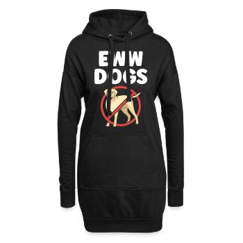 Igitt Chiens Chat Animal mignon Amoureux Chats - Sweat-shirt à capuche long Femme - noir - Devant