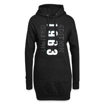 Édition Limitée Année de Naissance 1963 Cadeau Hommes - Sweat-shirt à capuche long Femme - noir - Devant