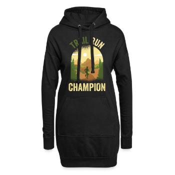 Trail Run Champion Runner Traillauf Running - Sweat-shirt à capuche long Femme - noir - Devant