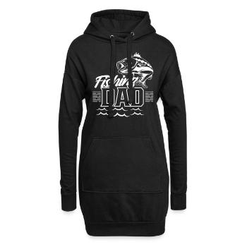 Angeln Papa Angel Fischen Fischer Angler - Hoodie-Kleid - Schwarz - Vorne