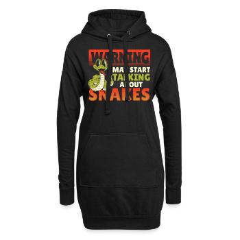 Avertissement peut commencer à parler de serpents serpent - Sweat-shirt à capuche long Femme - noir - Devant