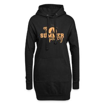 Summer Party Feiern tanzen Musik Freunde - Hoodie-Kleid - Schwarz - Vorne