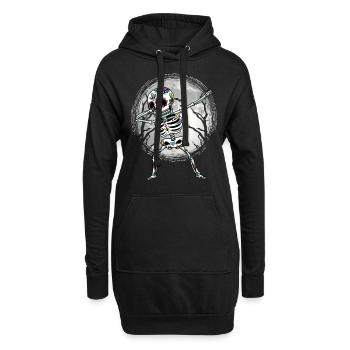 Dabbing Sugar Skull Skeleton Dia De Los Muertos - Sweat-shirt à capuche long Femme - noir - Devant