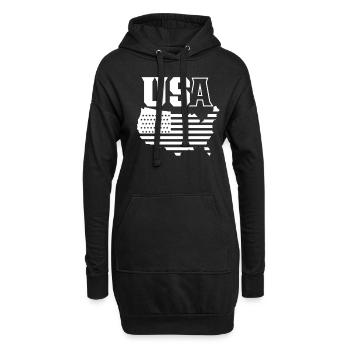 États-Unis Patriotes Américains États-Unis Amérique - Sweat-shirt à capuche long Femme - noir - Devant
