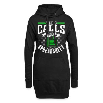 Cela nécessite une table de comptable tableur - Sweat-shirt à capuche long Femme - noir - Devant