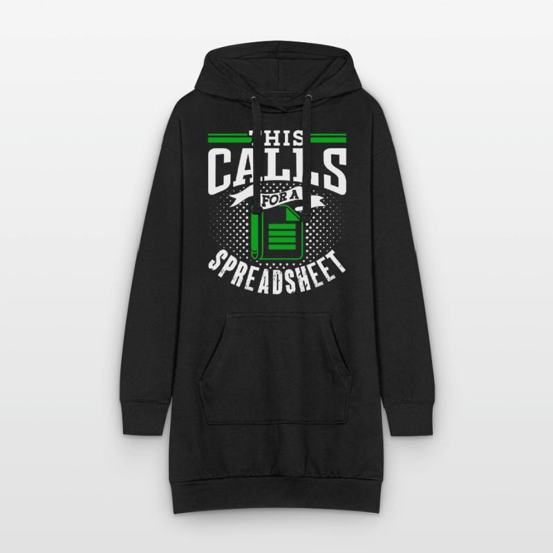 Cela nécessite une table de comptable tableur Sweat-shirt à capuche long Femme