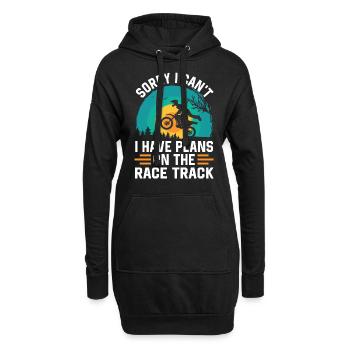 Impossible d’avoir des plans pour la piste de course de moto - Sweat-shirt à capuche long Femme - noir - Devant