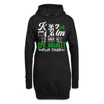 J’ai une feuille de calcul pour le tableau comptable - Sweat-shirt à capuche long Femme - noir - Devant