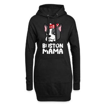 Boston Terrier Mama Boston Terrier Chien Drôle - Sweat-shirt à capuche long Femme - noir - Devant