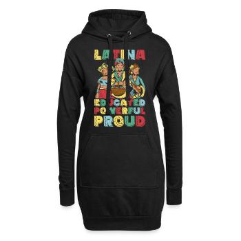 Latina Proud Month of Hispanic Heritage Gift - Sweat-shirt à capuche long Femme - noir - Devant