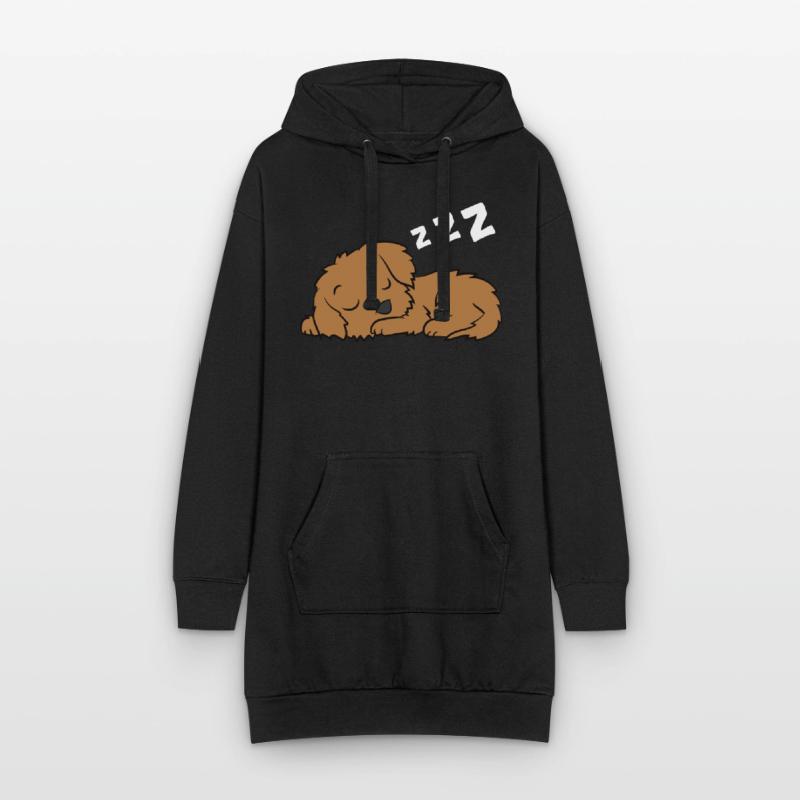 Cockapoo Pyjama Mignon Cockapoo Chien Sommeil Sweat-shirt à capuche long Femme