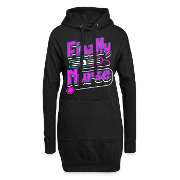 Krankenschwester Krankenpflege - Hoodie-Kleid - Schwarz - Vorne