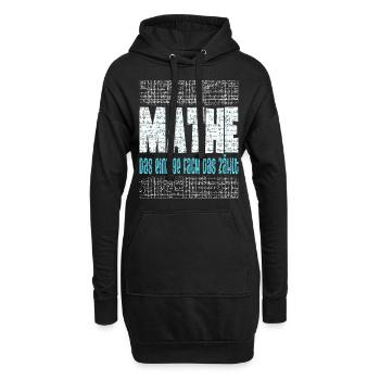 Mathe Mathematiklehrer Mathematikstudent - Hoodie-Kleid - Schwarz - Vorne