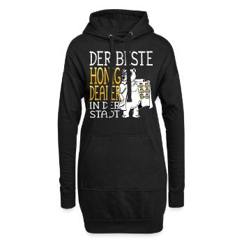 Bester Honig Händler Honigwaben Imkerei Imker - Hoodie-Kleid - Schwarz - Vorne