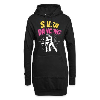 Salsa Tanzen Tänzer Tanz Hobby - Hoodie-Kleid - Schwarz - Vorne
