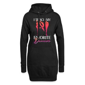 Ich unterrichte meine Lieblingstänzer - Ballett - Hoodie-Kleid - Schwarz - Vorne