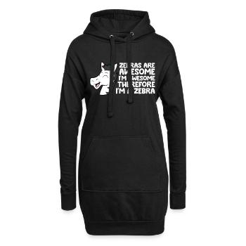 Zebras sind fantastisch Ich bin fantastisch, also - Hoodie-Kleid - Schwarz - Vorne