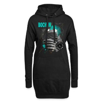 Bochum Deutschland Stadt Skyline Vintage Retro - Hoodie-Kleid - Schwarz - Vorne