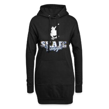 Skateboard Freestyle - Hoodie-Kleid - Schwarz - Vorne