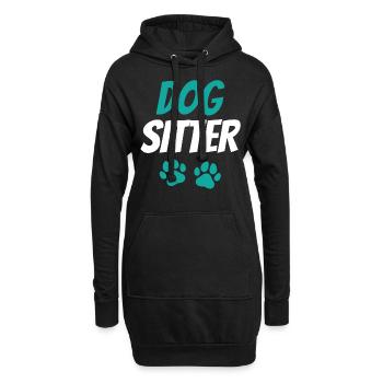 Hundesitter Hundesitting Dog Sitting Hund - Hoodie-Kleid - Schwarz - Vorne