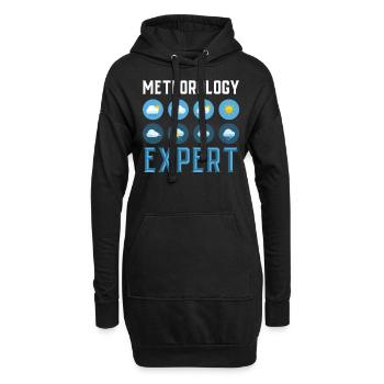 Expert en météorologie Météorologue spécialiste des prévisions météorologiques - Sweat-shirt à capuche long Femme - noir - Devant