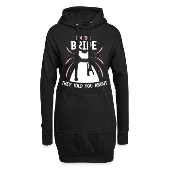Je suis la mariée dont ils vous ont parlé - Sweat-shirt à capuche long Femme - noir - Devant